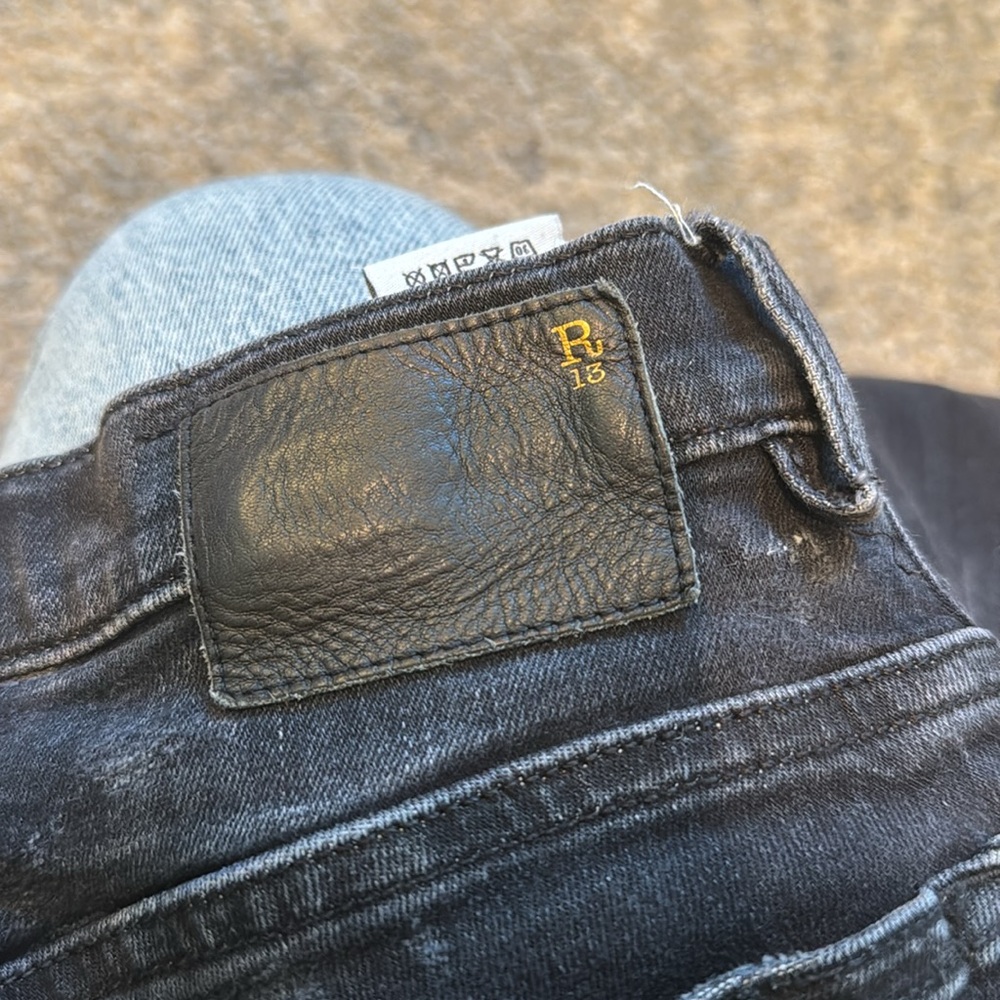 R13 High Rise Skinny Black Jeans - Picture 14 of 16